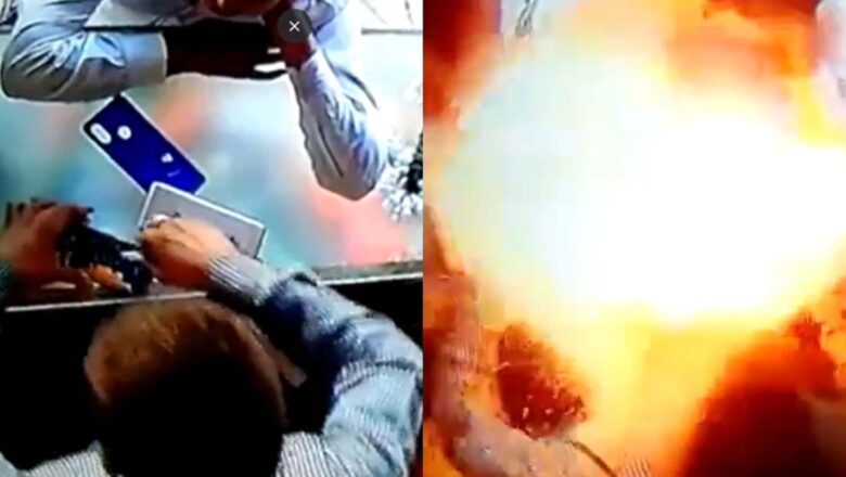 VIDEO: LLEVÓ SU CELULAR A REPARAR Y LE ESTALLÓ AL TÉCNICO EN LA CARA: TODO QUEDÓ GRABADO EN VIDEO