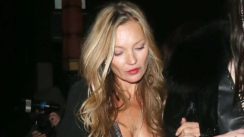 KATE MOSS DEJA POCO A LA IMAGINACIÓN CON VESTIDO TRANSPARENTE Y ESCOTE «IMPOSIBLE»