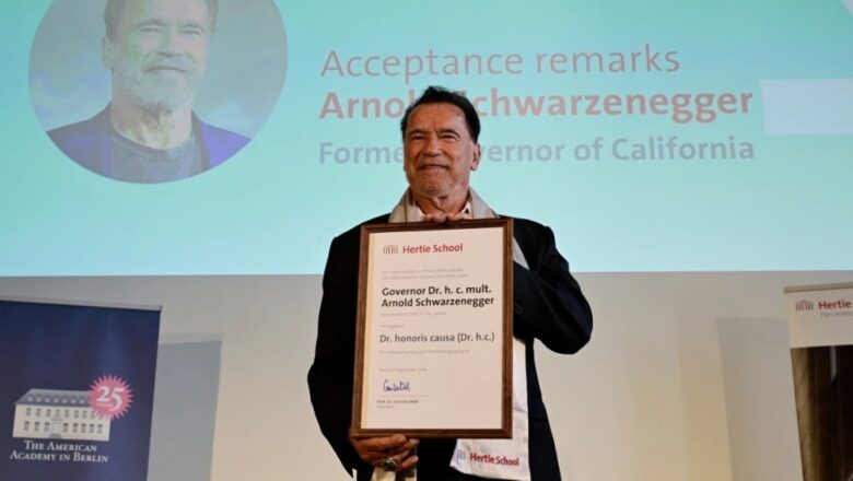 SCHWARZENEGGER RECIBE HONORIS CAUSA POR SU COMPROMISO EN LA LUCHA CONTRA CAMBIO CLIMÁTICO