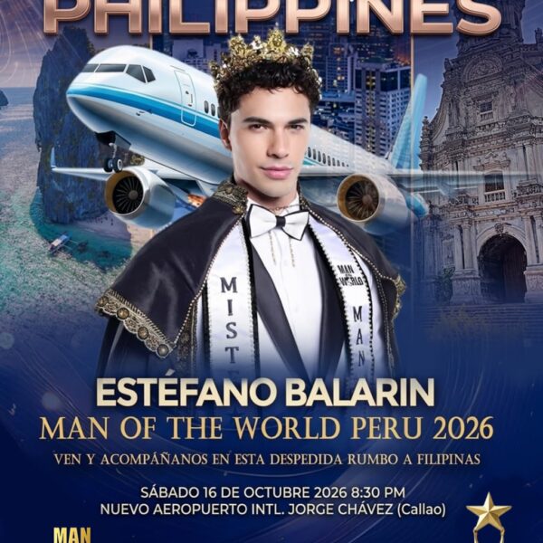 ESTÉFANO BALARIN PARTE A FILIPINAS EN BUSCA DEL TÍTULO INTERNACIONAL «MAN OF THE WORLD»